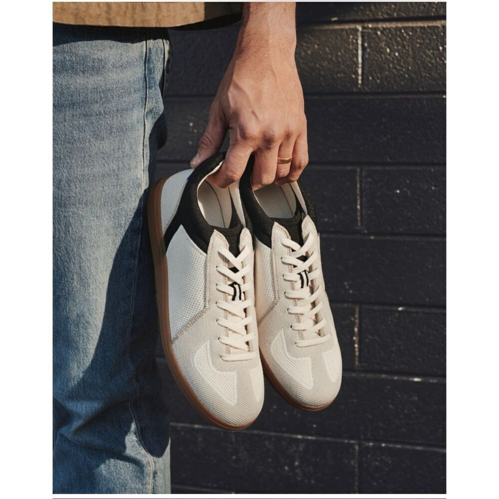 Rothy’s Men’s The RS01 Sneaker in Panther Black and White
